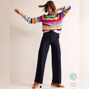 Boden Blue Hampshire Ponte Trousers size 16 Navy NWOT